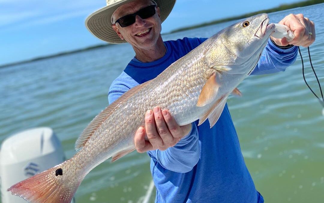 Nice redfish caught during a March 29th, 2020 inshore charter.