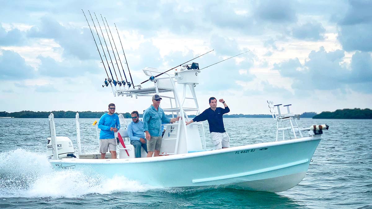 The Hanson on the move during an inshore fishing charter in the St. Petersburg, Florida area.
