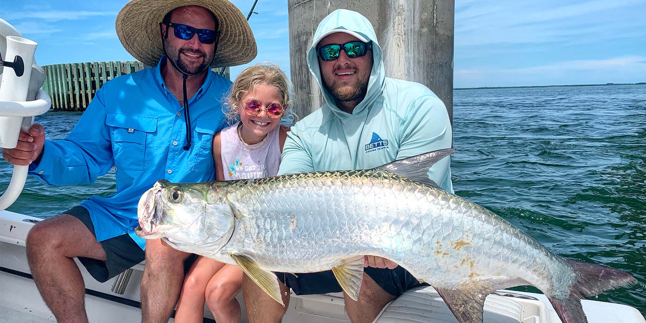 This family had a great time on their inshore charter, which included landing this big tarpon!